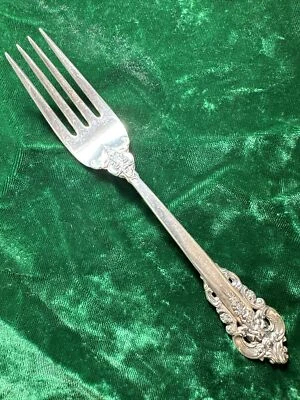 Tenedor de ensalada LANCHE grande barroco (1941) plata esterlina Wallace de EE. UU. 1 pieza Foto 1 de 4