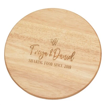 Personalisierte Paare Heveawood Lazy Susan - Bild 1 von 4