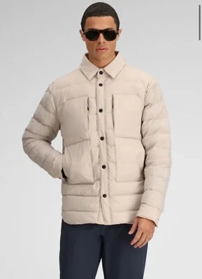 NEW Obermeyer Men's Explorer Down Shirt Jacket Size MEDIUM Cement Beige $249 - Image 1 of 4