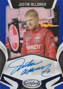2018 Certified Nascar Racing Justin Allgaier Autograph Blue CS-JA /49 - Picture 1 of 1