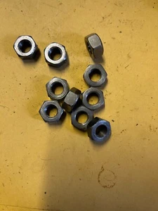 3/8" BSF PLAIN NUTS X 10 NEW OLD STOCK UNPLATED - Picture 1 of 2