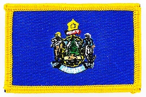 MAINE USA FLAGGE PATCH ABZEICHEN BÜGELBILD NEU BESTICKT - Bild 1 von 1