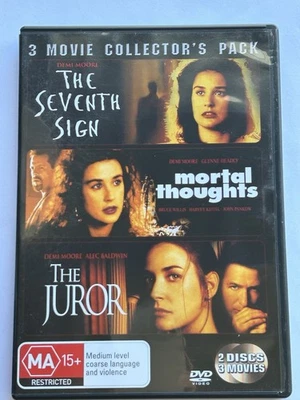 THE SEVENTH SIGN, MORTAL THOUGHTS, THE JUROR, 3 Movie Pack (PAL Region 4) DVD - image 1 of 4