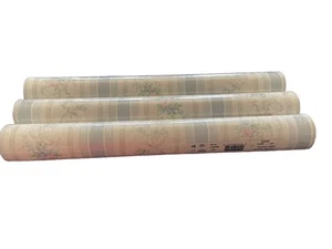 MirageRoll Pre Pasted Solid Sheet Vinyl Wallcovering 56 SqFt Rose Floral 3 Pack - Picture 1 of 4