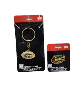 2007 Aminco Florida Gators Officially Licensed NCAA Logo Pin & Keychain Lot - Picture 1 of 4