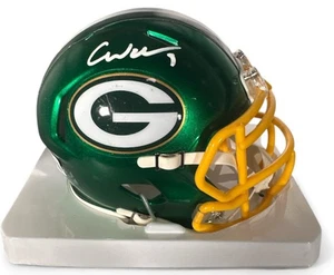 Christian Watson Signed Packers Flash Mini Helmet Beckett - Picture 1 of 7