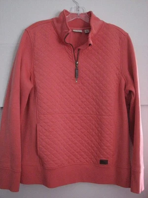 Sudadera acolchada LL Bean para mujer 1/4 cremallera talla grande pequeña pulóver naranja LP ¡USADA EN EXCELENTE ESTADO! Foto 1 de 4