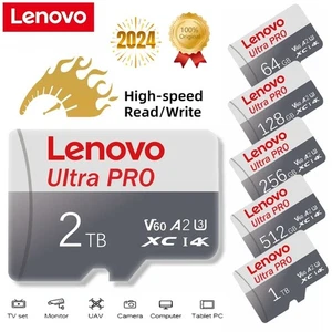 Tarjeta de memoria Lenovo de alta velocidad 1 TB 2 TB tarjeta micro SD clase 10 Xc adaptador de tarjeta Tf - Imagen 1 de 12