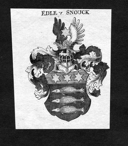 1820 - Snouck Wappen Adel Coat Of Arms Heraldry Kupferstich 124979 - Picture 1 of 1