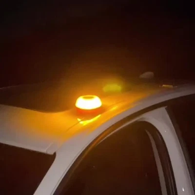 Magnetic Flashing Beacon Light with 2 Modes Strobe for Outdoor Use 3 7V 3W - Image 1 of 4