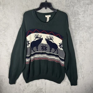 Dockers Sweater Mens 2XL Reindeer Snowflake Holiday Pullover Crewneck Winter - Picture 1 of 12