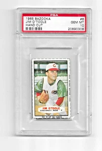 1965 BAZOOKA BASEBALL CARD #6 JIM O'TOOLE PSA 10 LOW POP MLB CINCINNATI REDS - Picture 1 of 4