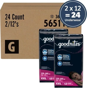 Goodnites Girls' Nighttime Underwear - Picture 1 of 12