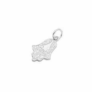 Sterlingsilber Hamsa Hand Der Fatima Halskette Armband Charm Anhänger - Bild 1 von 7