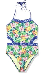 NWT Hobie Girls' Cut Out 1PC, Multi Size 14 - Picture 1 of 2