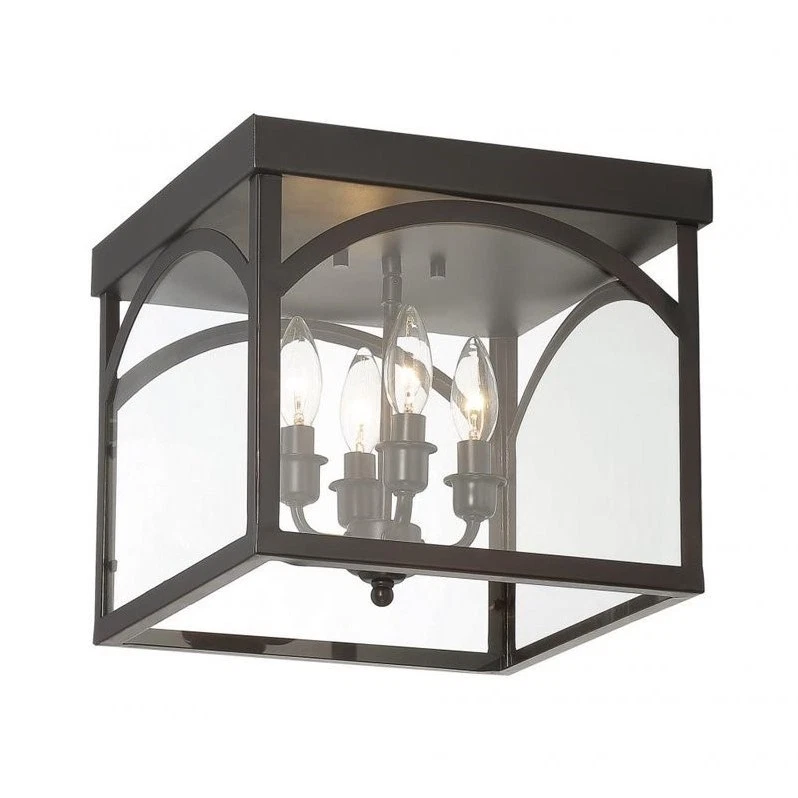Savoy House Garrett 4 Light Flush Mount in English Bronze