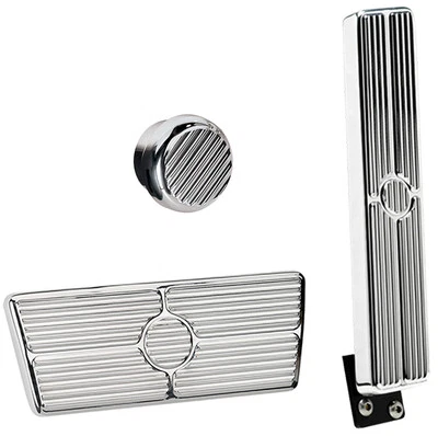 NEW BILLET SPECIALTIES POLISHED OEM TYPE PEDAL KIT,NON-POWER BRAKES,55-57 CHEVY - Image 1 of 4