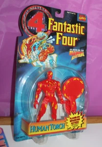 Marvel Comics Fantastic Four Human Torch Sparking Action Toy Biz 1995 Sealed - Picture 1 of 5