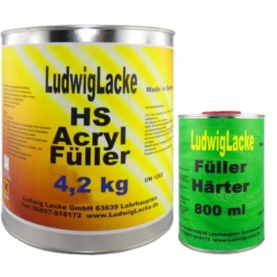 5 kg Set Acryl Füller GRAU Grundierung Rostschutz Acrylfüller für Autolack - Bild 1 von 4
