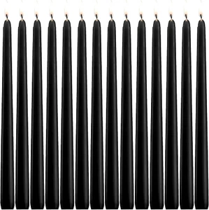 Velas Conicas Negras - Juego De 14 Velas Sin Goteo - 10 Pulgadas De Alto, 3/... - Bild 1 von 12