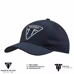 Triumph Motorcycles Norfolk Embroidered Black Baseball Cap Logo NEW MCAS25209 - Picture 1 of 3