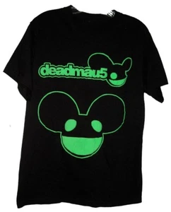 Difícil de encontrar Deadmau5 DJ Negra con Camisa de Gráficos Espumosa Verde Brillante EPIC 40" Pecho - Imagen 1 de 1