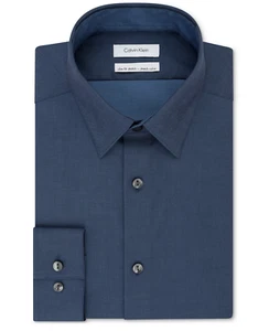 Calvin Klein Men's Slim Fit Infinite Color Shirt Midnight 14-14.5 32-33 - Picture 1 of 1