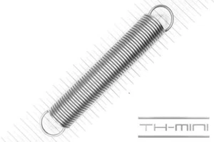 Zug-Feder 2,5mm Haken Öse 27,5x173mm 15,7kg Spiral Edel-stahl rostfrei Metall - Bild 1 von 1