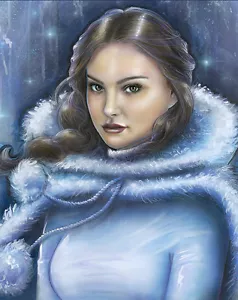 Winterprinzessin Padmé Amidala interpretatives Star Wars Kunstwerk Giclée auf Leinwand - Bild 1 von 1