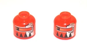 2x LEGO® Kopf Roboter Magma Commander 3626bpb0371 NEU Neon Orange Transparent - Bild 1 von 1