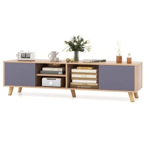 TV Stand Entertainment Center Media Console Cabinet Living Room With OPen Shelf - Picture 1 of 11