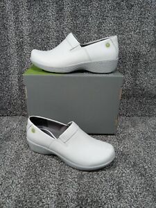 New Dansko Womens Work Wonders White Clogs Shoe Sz EU 41 US 10.5/11 Coral Patent