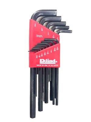 EKLIND TOOLS 13-pc. SAE HEX L KEY SET, .050”-3/8” - Image 1 of 4