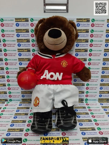 Manchester United ManUtd mascot bear AON red shirt jersey 42cm 16inch Cover