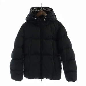 MONCLER MONTCLA Down Jacket Zip-up Hood Logo Size 1 Black H2011B56900 C0300 - Picture 1 of 8