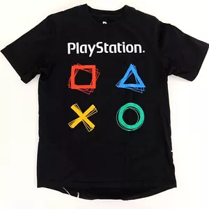 Playstation T-SHIRT Youth L Graphic Controller Buttons Front Controller Back - Foto 1 di 8