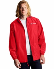 Champion Athletics Full Zip Jacket Script Logo Lightweight Wind Water Resistant