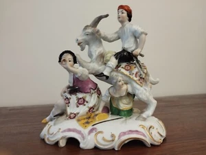 Revolution in Porzellan! Antike Hoechst Gruppe Schneiderstreik 1793 in Breslau  - Bild 1 von 9