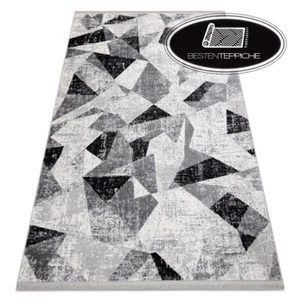 Moderno Originalle Soffice Tappeti " Tuls " Strukturell Franse Geometrica Grigio - Bild 1 von 6