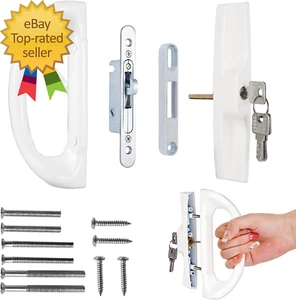 Patio Sliding Door Handle Set with Mortise Lock Perfect Replacement Door Handle - Picture 1 of 9