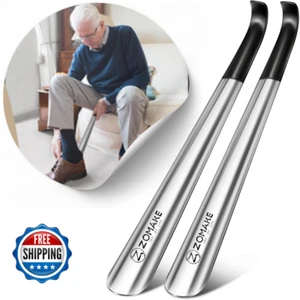 Shoe Horn Long Handle For Seniors 2 Pack,metal Long Shoehorn For Boots,16 - Picture 1 of 8