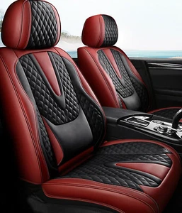 Luxury Leather Car Seat Cover For Ford F150 F250 F350 F450 Crew Cab Pickup 4Door - Picture 1 of 38