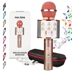 Nevlers Rose Gold Portable Bluetooth Karaoke Microphone | Mic & Bluetooth Speake - Picture 1 of 11