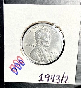 1943/2-S Lincoln Steel Wheat Cent - DDO FS-101 - Picture 1 of 10