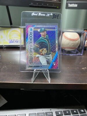 2020 Bowman - Rookie of the Year Favorites Chrome Jesus Luzardo #ROYF-JL Mojo - Image 1 of 2