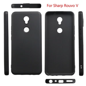 For Sharp Rouvo V, Shockproof Classic Black Matte Soft TPU Slim Case Cover - Picture 1 of 6