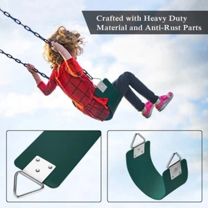 Swing Seat w/ Metal Hook Strap Belt Yard Swing Kids Heavy Duty for Kid & Adult - Picture 1 of 11