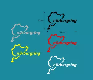 2x Nürburgring Autoaufkleber Aufkleber Farbwahl 120mm x 72mm - Bild 1 von 2