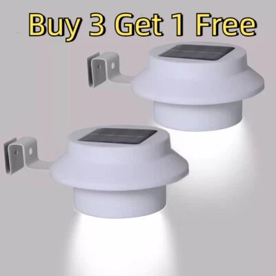 Waterproof Solar Power LED Outdoor Gutter Fence Wall Lights Pathway Deck Doorway - Image 1 of 4