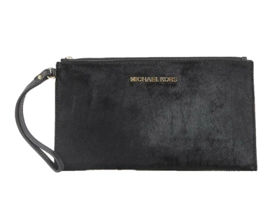 NUEVO Bolso sin asas/muñequera Michael Kors Bedford con cremallera grande-negro/dorado Foto 1 de 3
